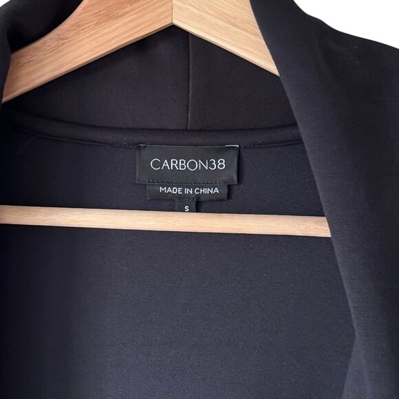 CARBON38 Knit Cocoon Cardigan Sm Cozy Black Comfy Relaxed Bell Sleeves Pockets - Picture 9 of 16